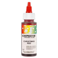 Chefmaster by US Cake Supply 2.3oz Christmas Red Liqua-Gel Cake Food Coloring