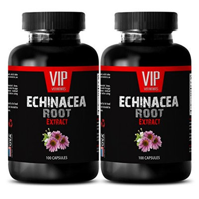Echinacea herb bulk - ECHINACEA ROOT EXTRACT - Cold remedy natural - 2 Bottles 200 Capsules