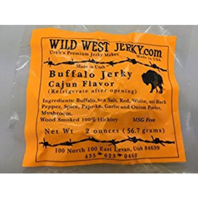 #1 BEST Premium 100% Natural Grass Fed Hand Stripped 2 OZ. Thick Cut Delicious Tasty Bold Flavor Buffalo Jerky from Utah USA – Wood smoked With Hickory Wood by Wild West Jerky: Sports & Outdoors