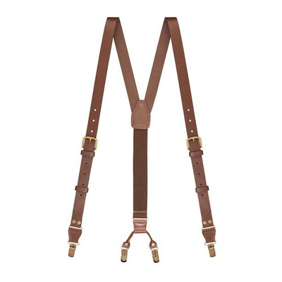 Suspender Store Buckle Strap Leather Suspenders - 1-Inch, Clip