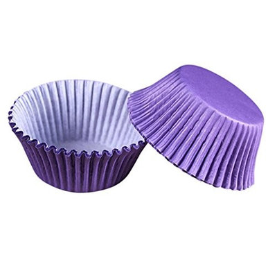 Seamount 100PCS Cake Liners Bread Paper Box Cup Decorator Tool (purple)