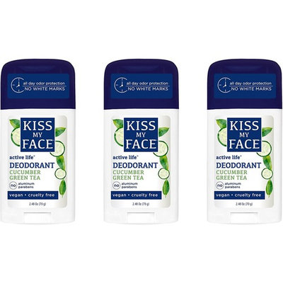 Kiss My Face Signature Bundles - Active Life Aluminum Free Deodorant, Cucumber Green Tea, 7.44 oz, 3 count