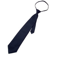 Allegra K Fashionable Polyster Zipper Necktie Neck Tie Dark Blue