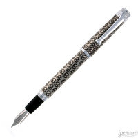 Retro 51 Fountain Pen, Acid-Etched Dog Paws Barrel, Stonewashed Pewter, Fine Nib