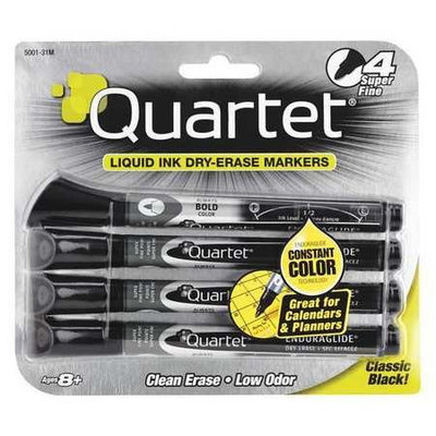 Quartet 5001-31M Enduraglide Dry-Erase Markers Black - Pack Of 9