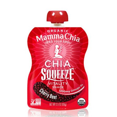 Mamma Chia Squeeze Vitality Snack, Cherry Beet, 3.5 OZ (Pack of 4)