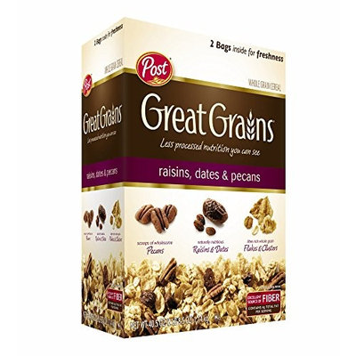 Post Great Grains Raisins, Dates and Pecans, 40.5 oz. (pack of 2)