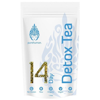 Pure Human 14 Day Detox, Weight Loss Tea, Liver and Colon Cleanse + Digestion Support + Great Taste + Caffeine Free + Herbal + Organic
