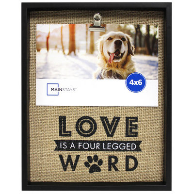 Mainstays 4X6 Linen Clip Sentiment Black Frame -