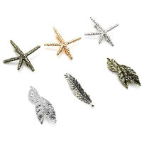 RTNOW 6pcs Women Girl Hair Clip Punk Hair Clips Leaf Starfish Design Hair Pin Claw Barrettes