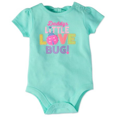 Garanimals Baby Girl Short Sleeve Graphic Back Bow Bodysuit