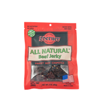 Werner Gourmer Meat Snacks Werner 3oz. All Natural Hot Chipotle Beef Jerky 4/6ct.