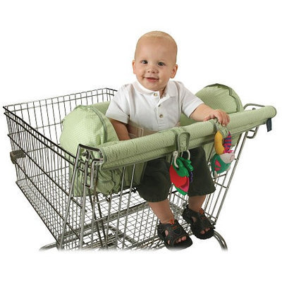 Leachco Prop R Shopper Shopping Cart Cover Sage Pin Dot Brand New