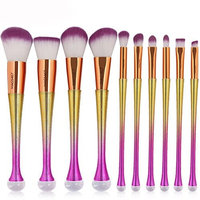 Becoler Mermaid Foundation Eyeshadow Face Brushes 10 Pcs