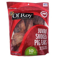 Ol' Roy Jumbo Smoked Pig Ears Chew Dog Treats, 10 Ct