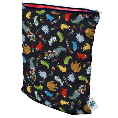 Planet Wise Wet Diaper Bag, Black, Small