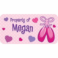 Personalized Kids Property Labels, Ballet