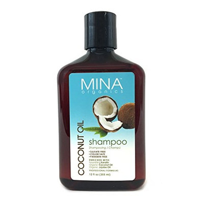 Coconut Oil Moisturizing Shampoo 12 ounce (Paraben FREE) by Mina Organics. Factory Fresh!