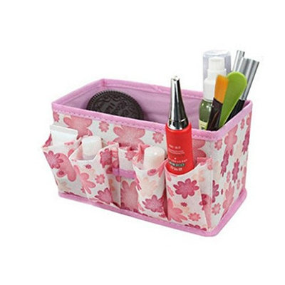 Hot, Yang-Yi Women Gift Makeup Cosmetic Storage Box Bag Bright Organiser Foldable Stationary Container Bag