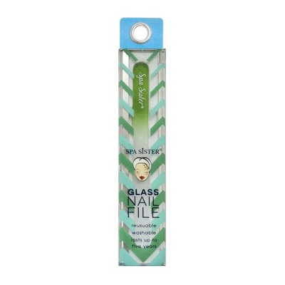 Spa Sister Glass Nail File & Case, Green