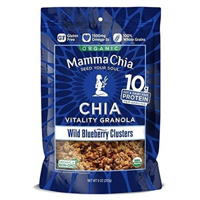 Mamma Chia Granola Clusters, Wild Blueberry, 9 Ounce by Mamma Chia