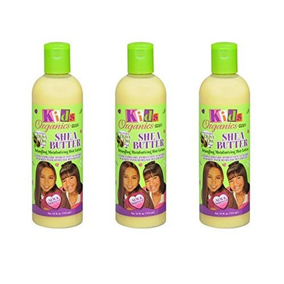 (PACK OF 3) AFRICA'S BEST KIDS ORIGINALS SHEA BUTTER DETANGLING MOISTURIZING HAIR LOTION 12OZ : Beauty