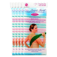SunWay Exfoliating Nylon Bath and Shower Cloth/Towel (X5)