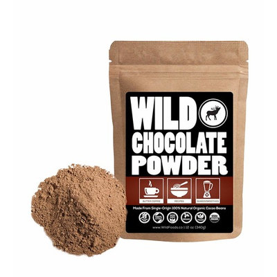Organic Raw Cocoa Powder, Wild Dark Chocolate Powder, Handcrafted, Single-Origin, Fair Trade, Organically Grown Non-Alkalized Cacao from South American Cocoa beans