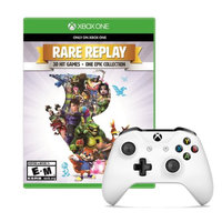 Microsoft Xbox One Controller in White with Rare Replay