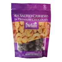 Dilettante Sea Salt Cashews in Premium Chocolate, 7 oz