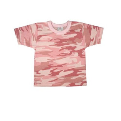 Baby Pink Camo, Girl Cotton T-shirt Infant-Toddler