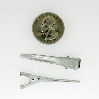 100 ct Single Prong Alligator Clips Metal Pinch Clips for Crafts Hair Bows