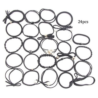 Elastics Hair Ties Fashion Ponytail Holders Soft Bands Hairband for Girls Women Assorted Styles Colors