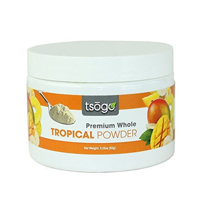 Tsogo Tropical Fruits Powder Blend Premium Whole Fruit Powder, 92g 48 Servings of Premium Quality 100% Freeze-Dried Pineapple, Mango & Banana - No Added Flavors, Fillers or Sugars