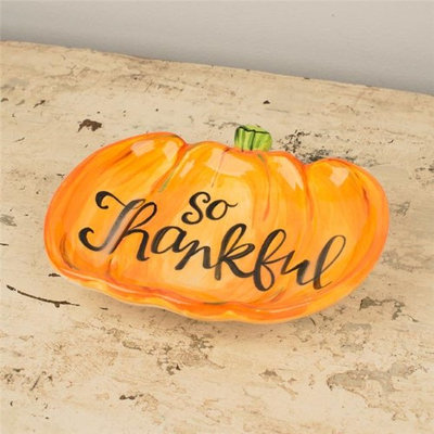 Glory Haus Inc Glory Haus 2590108 So Thankful Pumpkin Dish