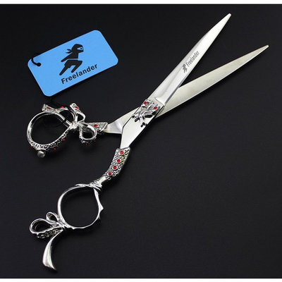 7 inch Professional Hair Scissors Pet Scissors Grooming Scissors Clippers Dog Products For Animals Hair Cutting Tesouras Straight Kit