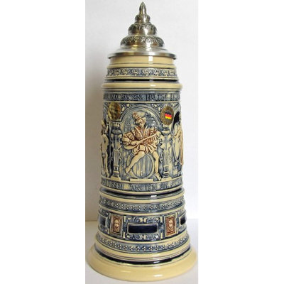 Old Style Drinking Scenes LE German Beer Stein 1 L Made in Germany One Liter