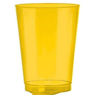 Amscan 350363.09 Sunshine Yellow Plastic Cups - Pack of 432
