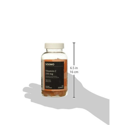 Amazon Brand - Solimo Vitamin C 250mg, 150 Gummies, 75-Day Supply