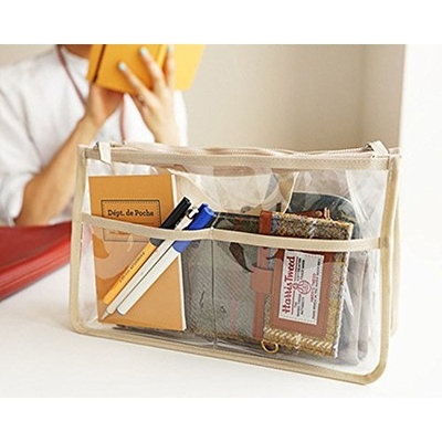 Youndcc Clear Tote Bag, Briefcase, Cosmetic Bag, Makeup Bag, Transparent, Waterproof, NFL Stadium Approved, Great for Work, Events, Makeup and...