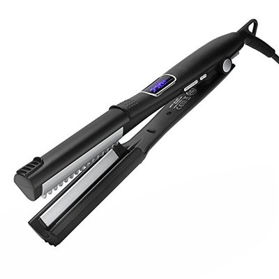 4 in 1 Hair Straightener Curler Crimper Brush, ManKami Multifunctional Hair Straightening Curling Crimping Waving Iron Hair Styler for All Hair Types