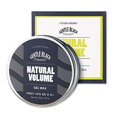 Etude House Men's Gentle Black NATURAL VOLUME GEL WAX 65g Strong Hold Medium Shine