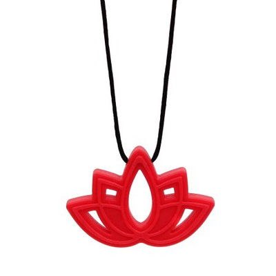 Nixi Red Lotus Pendant Teething Necklace