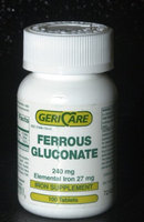 Mckesson Brand Gericare Ferrous Gluconate Dietary Supplement Tablets