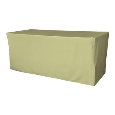 LA Linen TCpop-fit-72x24x30-SageP19 2.1 lbs Polyester Poplin Fitted Tablecloth Sage