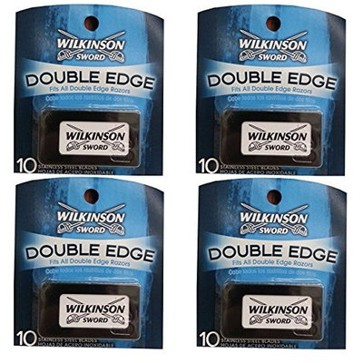 Wilkinson Sword Double Edge Razor Blades, 10 ct. (Pack of 4) + FREE LA Cross Blemish Remover 74851