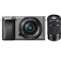 Sony Alpha a6000 Mirrorless Camera w/ 16-50mm & E 55-210mm Lens (Graphite)