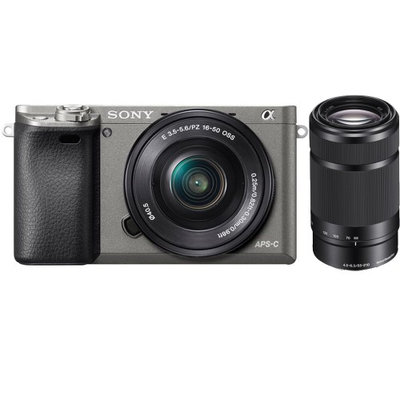 Sony Alpha a6000 Mirrorless Camera w/ 16-50mm & E 55-210mm Lens (Graphite)