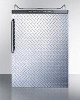 Summit SBC635MBINKDPL Commercial 5.7 cu. ft. Built-in Beer Dispenser with Digital Thermostat Automatic Defrost Diamond Plated Door and No