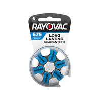 Rayovac Size 675 Hearing Aid Batteries, 6-Pack 675-6